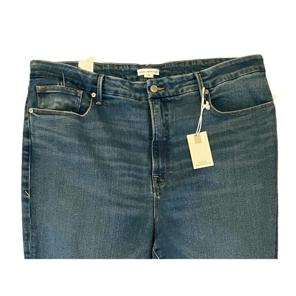 Good American Good Classic Jeans High Rise Medium Wash Size 20 Plus Size - Picture 2 of 8